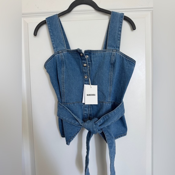 NANUSHKA Kaiko Top 90’s Blue Size S - Picture 4 of 14